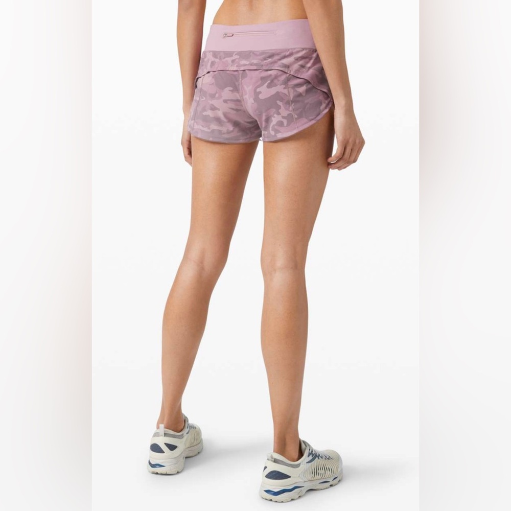 RARE pink camp lululemon Speed Up Low-Rise Lined Short 2.5"